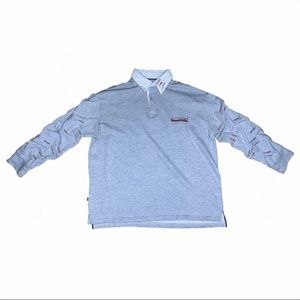 1/1 long sleeve with permanent scrunched arms